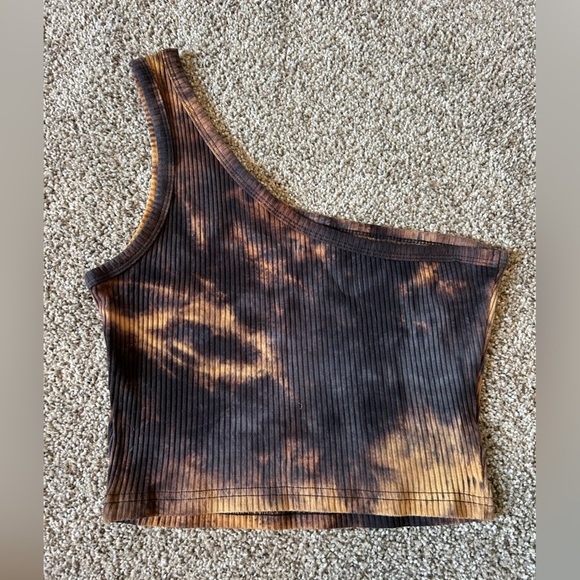 Boho tie die single trap crop tank - Picture 1 of 2